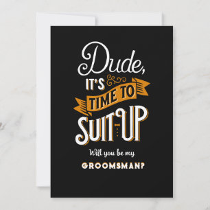 Het is tijd om de Groomsman-Kaart op te pakken Kaart