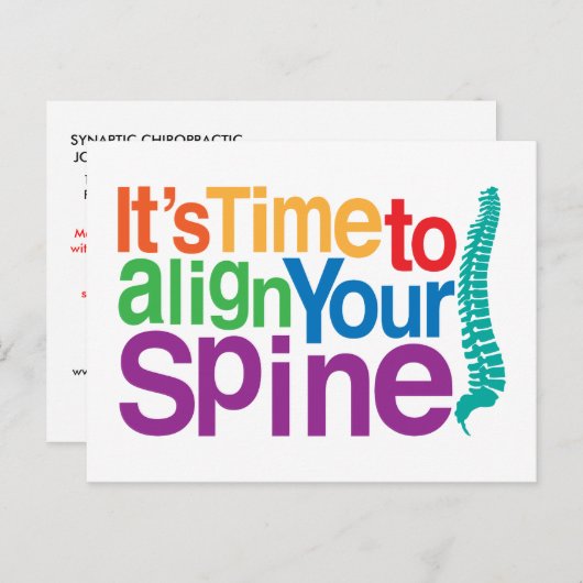 Het is tijd om de reactivering van uw wervelkolom briefkaart (Voorkant / Achterkant)