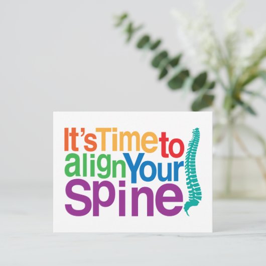 Het is tijd om de reactivering van uw wervelkolom briefkaart (Staand voorkant)