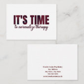 Het is tijd om de therapie te normaliseren notitiekaartje (Voorkant / Achterkant)