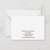 Het is tijd om de therapie te normaliseren notitiekaartje (Achterkant)