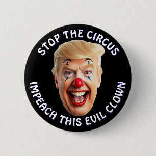Het is tijd om deze kwaadaardige clown af te zette ronde button 5,7 cm