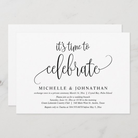 Het is tijd om een feest te vieren. kaart (Voorkant / Achterkant)