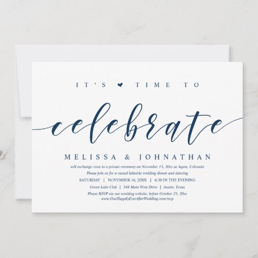 Het is tijd om een feest te vieren met een weddens kaart (Voorkant)