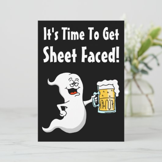 Het is tijd om een laken te krijgen met grappige v kaart (Staand voorkant)