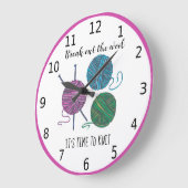 Het is tijd om een roze grens te breien - geperson grote klok (Hoek)