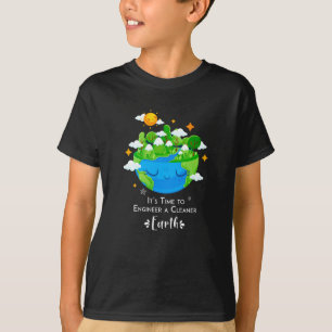 Het is tijd om een schonere Aarde schattige planee T-shirt