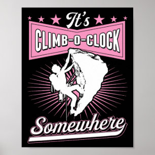 Het is tijd om ergens te klimmen Retro  Poster