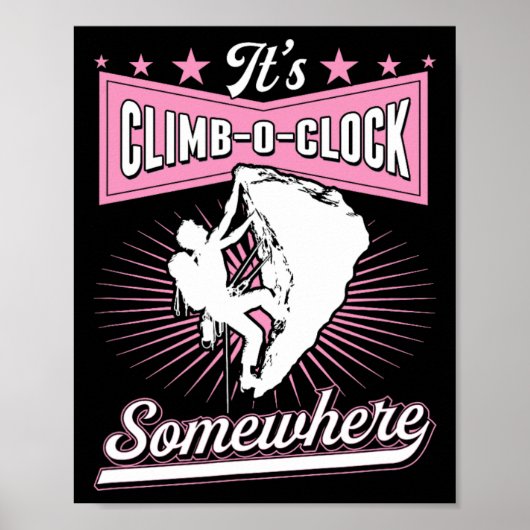 Het is tijd om ergens te klimmen Retro  Poster (Voorkant)