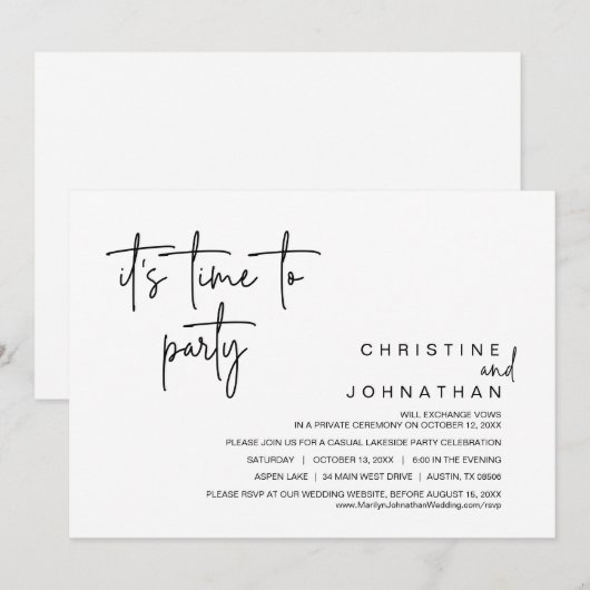 Het is tijd om feest te vieren, weddenschappen uit kaart (Voorkant / Achterkant)