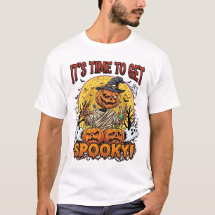 Het Is Tijd Om Griezelig Halloween Pompoen Mummie T-shirt