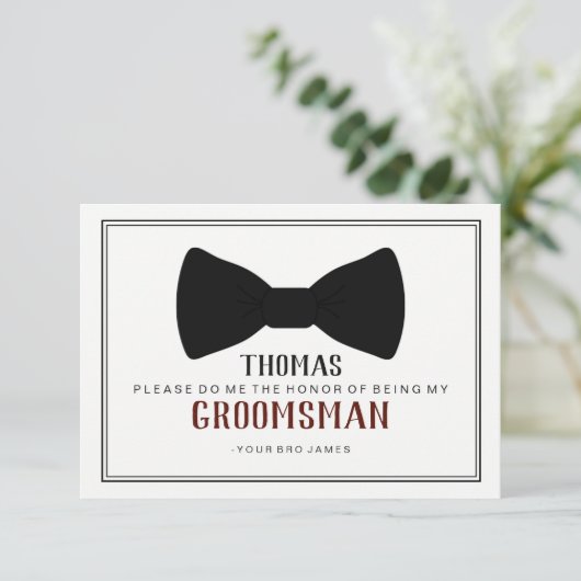 Het is tijd om Groomsman op te ruimen - Zwarte Str Kaart (Staand voorkant)