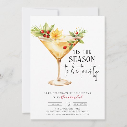 Het Is Tijd Om Het Warm Te Hebben! Cocktailparty Kaart (Voorkant)