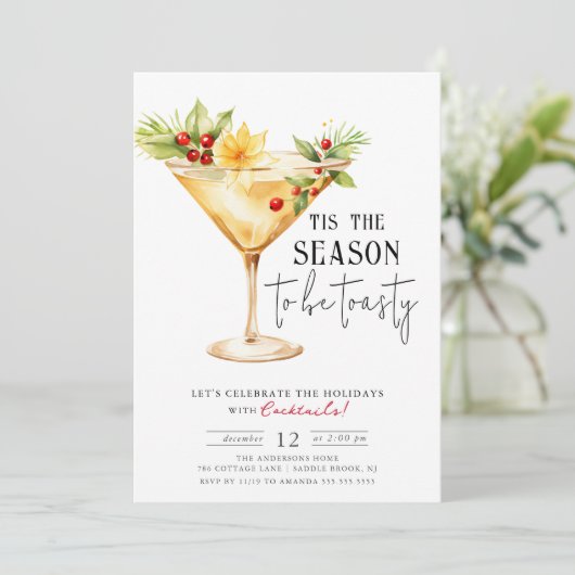 Het Is Tijd Om Het Warm Te Hebben! Cocktailparty Kaart (Staand voorkant)