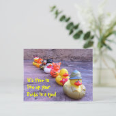 Het is tijd om je eenden in een Briefkaart te rang (Staand voorkant)