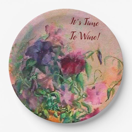 Het is tijd om Napkins te wijn Papieren Bordje (Voorkant)