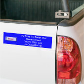 Het is tijd om onze regering te herstellen! bumpersticker (Op Truck)
