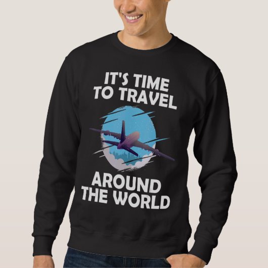 Het is tijd om rond de wereld te reizen 1 trui (Voorkant)
