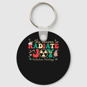 Het Is Tijd Om Stralingsoncologie Kerstmis Te Vier Sleutelhanger