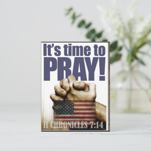 Het is tijd om te bidden briefkaart (Staand voorkant)