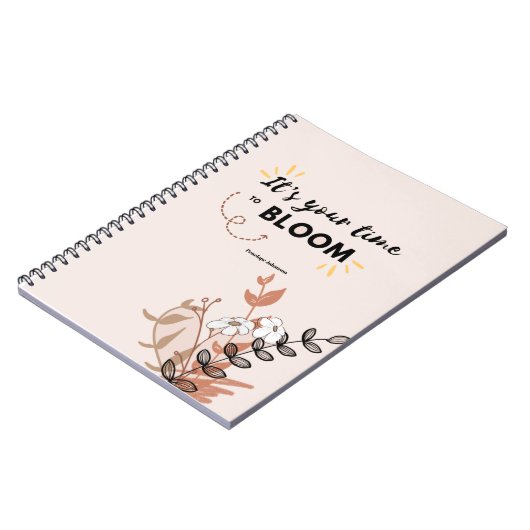 Het is tijd om te bloeien gouden botanische planne notitieboek (Linkerzijde)