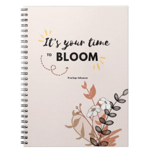 Het is tijd om te bloeien gouden botanische planne notitieboek