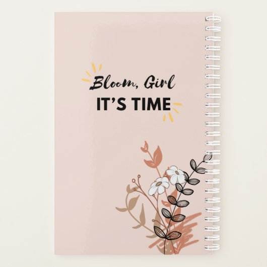 Het is tijd om te bloeien gouden botanische planne planner (Achterkant)