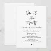 Het is tijd om te feesten, Black, Trouwvlucht Kaart (Voorkant / Achterkant)