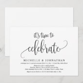 Het Is Tijd Om Te Feesten, Bruiloft Elopement Fees Kaart (Voorkant / Achterkant)