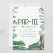 Het is tijd om te feesten Golf Thema Pensioenfeest Kaart (Voorkant)