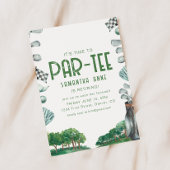 Het is tijd om te feesten Golf Thema Pensioenfeest Kaart