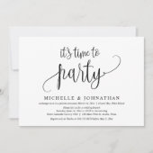 Het is tijd om te feesten, Huwelijksvlucht Feest Kaart (Voorkant)