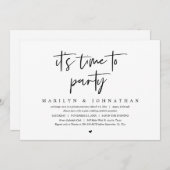 Het is tijd om te feesten, Huwelijksvlucht Feest Kaart (Voorkant / Achterkant)