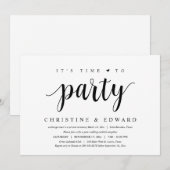 Het is tijd om te feesten, Modern Post Wedding Elo Kaart (Voorkant / Achterkant)