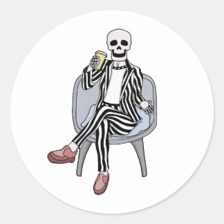 Het is tijd om te feesten ronde sticker