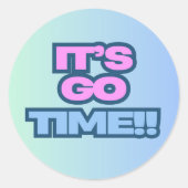 Het Is Tijd Om Te Gaan Ronde Sticker (Voorkant)