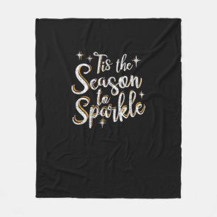 Het Is Tijd Om Te Glanzen Grappige Kerst Uitdrukki Fleece Deken