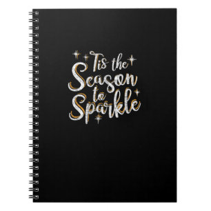 Het Is Tijd Om Te Glanzen Grappige Kerstmis Uitdru Notitieboek