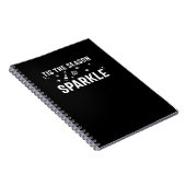 Het Is Tijd Om Te Glanzen - Humor Witte Design Notitieboek (Rechterzijde)