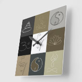 Het is tijd om te ontspannen vierkante klok (Hoek)