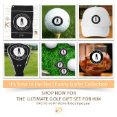 Het Is Tijd om te Par-Tee Zwarte & Witte Monogram Golfheadcover