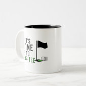 Het is tijd om te pareren, om gouden verjaardag te tweekleurige koffiemok (Voorkant links)