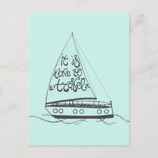 Het is tijd om te reizen briefkaart (Voorkant)