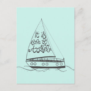 Het is tijd om te reizen briefkaart