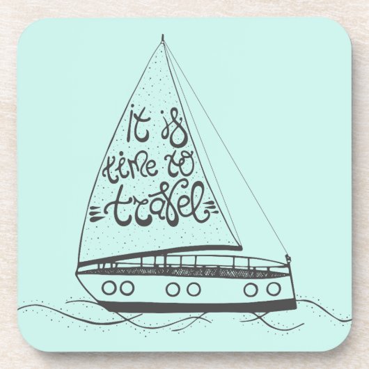 Het is tijd om te reizen drankjes onderzetter (Voorkant)