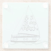 Het is tijd om te reizen glazen onderzetter (Achterkant)