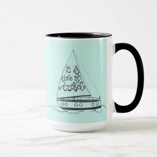 Het is tijd om te reizen mok (Rechts)