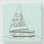 Het is tijd om te reizen stenen onderzetter (Voorkant)