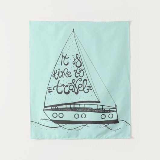 Het is tijd om te reizen wandkleed (Voorkant)