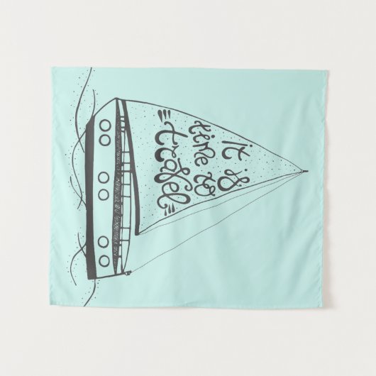 Het is tijd om te reizen wandkleed (Voorkant (horizontaal))